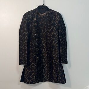 Elegant Black and Gold Men's Kurta